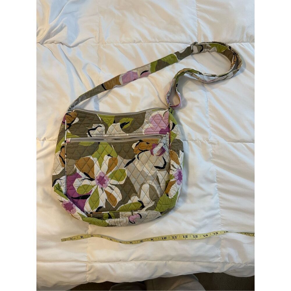 Vera Bradley Women's Floral Mom's Day Out Crossbody Bag Green Gray